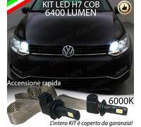 KIT LAMPADE ABBAGLIANTI LED VOLKSWAGEN POLO 6C 6R LED H7 6000K XENON XENO