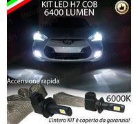 KIT LAMPADE ANABBAGLIANTE HYUNDAI VELOSTER LED H7 6000K 6400 LUMEN