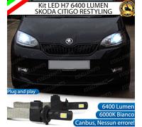 KIT LAMPADE ANABBAGLIANTI LED SKODA CITIGO RESTYLING LED H7 6000K XENON XENO