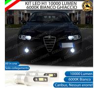 KIT LAMPADE FENDINEBBIA H1 A LED ALFA 156 CANBUS NO ERROR 6000K 10.000 LUMEN