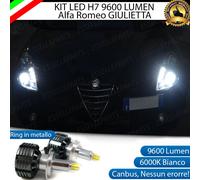 KIT LAMPADE H7 LED ANABBAGLIANTE ALFA ROMEO GIULIETTA 6000K NO ERROR BIANCO