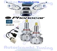 Kit Lampade lampadine Phonocar Led Lens Can Bus HB3 HB4 Per Fari Con Lenticolare