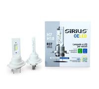Sirius Coppia Lampadine Faro di Svolta LED CHIP H8/H9/H11/H16 12/24V 6000K per BMW Fiat