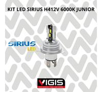 KIT LAMPADE LED SIRIUS H4 12V 6000K JUNIOR SERIES COPPIA FARI AUTO