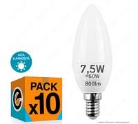 Kit LAMPADINE LED attacco piccolo E14 2W a 14W Candela Oliva Miniglobo Filamento