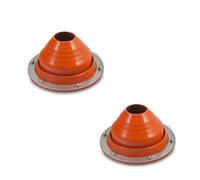 Kit lampeggiante con collare in silicone per tende, capannoni e barche con fori regolabili per la sicurezza della ventilazione del bruciatore a legna (confezione da 2)