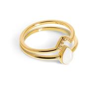 KIT latte seno fai-da-te - Anello d'oro insieme Circolazione a forma di goccia a forma di keepsake: 57 mm, diametro: 18,1 mm / ~US 8 / ~UK P-1/2
