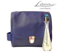 Kit Laura Biagiotti Laura Edt 75 ml e Pochette Viaggio Blu Ecopelle