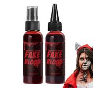 Kit Lavabile Per Sangue Finto - Sangue Liquido Idratante Per Il Trucco Di Halloween | Ideale Per L'uso In Fotografia, Teatro, Insegnamento Di Tecniche Di Trucco E Produzioni Cinematografiche