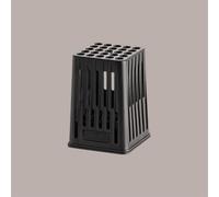 Kit Lavaggio per Cannucce Riutilizzabili (1 Cestello in PP Nero 25 Scomparti + 1 Scovolino in Acciao)