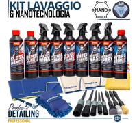 Kit Lavaggio Pulizia Auto Professionale COMPLETO Interni Esterni CAR DETAILING