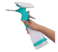 Kit Lavavetri,4 in 1 Strumento Multiuso per Pulizia Vetro con Tergipavimento a Bottiglia Spray e Testina in Microfibra per Auto Bagno Vetri Interni e Esterni