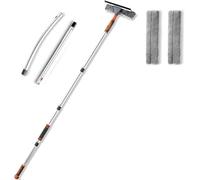 Kit Lavavetri Telescopico con Spruzzatore - Pulizia Vetro senza Aloni, Asta Estendibile fino a 165 cm, Microfibra Inclusa, per Finestre Alte e Vetri Esterni | WINDCLEAN