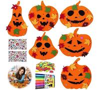 Kit Lavoretti Creativi per Bambini Halloween, 76 Zucche Halloween Feltro per Lavoretti, Lavoretti per Bambini, Decorazioni per La Festa Di Halloween, Completo Set Di Artigianato per Halloween Zucca