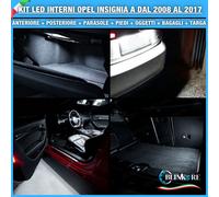 KIT LED ABITACOLO INTERNI OPEL INSIGNIA A DAL 2008 AL 2017 + LUCI TARGA CANBUS