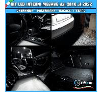 KIT LED BIANCO INTERNI CONVERSIONE COMPLETO RENAULT MEGANE IV 4 + TARGA CANBUS