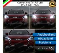 KIT LED EVO 3 EVO3 ELETTRICA ANABBAGLIANTI ABBAGLIANTI LUCI POSIZIONE LED 6000K