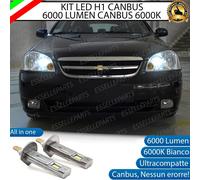 KIT LED H1 ABBAGLIANTE PER CHEVROLET NUBIRA 6000 LUMEN 6000K CANBUS ALL IN ONE