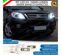 KIT LED H1 GREAT WALL H6 6000K BIANCO NO AVARIA LUCI ABBAGLIANTI 10000 LUMEN