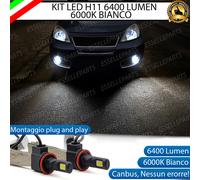 KIT LED H11 FENDINEBBIA DR DR-5 DR 5 CANBUS 6400 LUMEN 6000K BIANCO