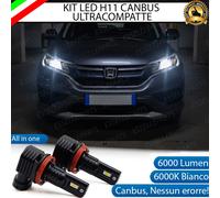 KIT LED H11 PER HONDA CR-V MK4 DAL 2015 ANABBAGLIANTI 6000 LUMEN 6000K BIANCO