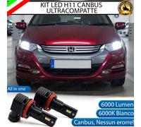 KIT LED H11 PER HONDA INSIGHT ANABBAGLIANTI 6000 LUMEN 6000K BIANCO CANBUS
