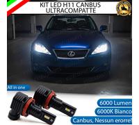 KIT LED H11 PER LEXUS IS MK2 PRE-RESTYLING ANABBAGLIANTI 6000 LUMEN 6000K BIANCO