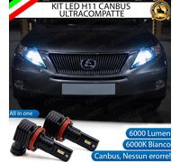 KIT LED H11 PER LEXUS RX MK3 ANABBAGLIANTI 6000 LUMEN 6000K BIANCO CANBUS