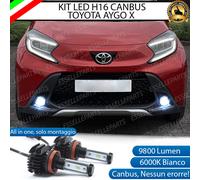 KIT LED H16 PER TOYOTA AYGO X 6000K BIANCO CANBUS XENON 9800 LUMEN FENDINEBBIA