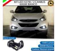 KIT LED H27W / 2 CANBUS 6000K FENDINEBBIA PER HYUNDAI IX35 FINO AL 2013