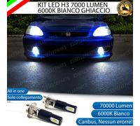 KIT LED H3 HONDA CIVIC 5G CANBUS 7000 LUMEN 6000K FENDINEBBIA ALL IN ONE