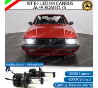 KIT LED H4 6000K FIAT PUNTO EVO 18000 LUMEN CANBUS XENO XENON 100% NO ERRORE