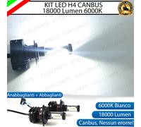 KIT LED H4 6000K FORD RANGER III 3 18000 LUMEN CANBUS XENO XENON 100% NO ERRORE