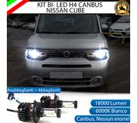 KIT LED H4 6000K FIAT PANDA II MK2 18000 LUMEN CANBUS XENO XENON 100% NO ERRORE