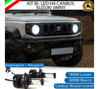 KIT LED H4 6000K SUZUKI JIMNY MK2 18000 LUMEN CANBUS XENO XENON 100% NO ERRORE