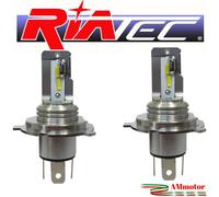 Kit Led H4 Lampadine Riatec Vga Plus Moto Luci 12 Volt 6000K Bianca Headlight