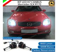 KIT LED H7 6000K CANBUS XENON 9800 LUMEN MERCEDES SLK R170 ABBAGLIANTI