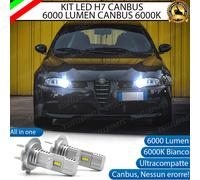 KIT LED H7 ALFA ROMEO 147 PRE-RESTYLING 6000K BIANCO 6000 LUMEN ABBAGLIANTI