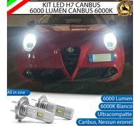 KIT LED H7 ALFA ROMEO MITO 6000K BIANCO 6000 LUMEN CANBUS ABBAGLIANTI