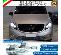 KIT LED H7 MERCEDES VITO W477 6000K XENON ANABBAGLIANTI 9800 LUMEN NO AVARIA