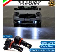 KIT LED H8 FENDINEBBIA MINI COUNTRYMAN F60 6000K BIANCO 6000 LUMEN