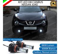 KIT LED H8 PER NISSAN JUKE PRE-RESTYLING 6000K BIANCO 9800 LUMEN FENDINEBBIA