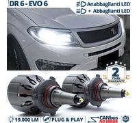 Kit LED HB3 CANbus PER DR 6 - EVO 6 Luci Bianche Anabbaglianti+Abbaglianti 6000K