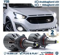 Kit LED HB3 CANbus PER DR F35 Luci Bianche Anabbaglianti+Abbaglianti 19.000LM