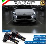 KIT LED HB3 PER HYUNDAI I10 MK3 6000 LUMEN 6000K ALL IN ONE CANBUS