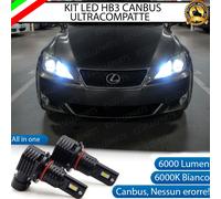 KIT LED HB3 PER LEXUS IS MK2 PRE-RESTYLING ABBAGLIANTI 6000 LUMEN 6000K CANBUS
