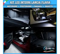 KIT LED INTERNI ABITACOLO BIANCO GHIACCIO LANCIA FLAVIA COMPLETO CANBUS NO ERROR