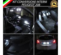 KIT LED INTERNI ABITACOLO PEUGEOT 208 + LED TARGA CANBUS NO ERROR BIANCO