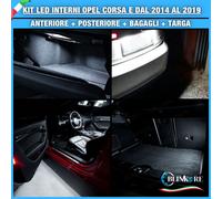 KIT LED INTERNI ABITACOLO + TARGA OPEL CORSA E DAL 2014 AL 2019 BIANCO CANBUS