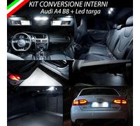 KIT LED INTERNI AUDI A4 B8 CONVERSIONE COMPLETA 6000K + LUCI TARGA CANBUS
